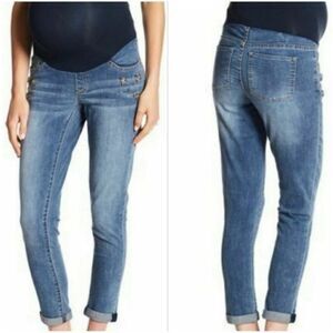 Blank NYC Maternity Womens Size 28 Embellished Jewel Jeans in Medium Wash